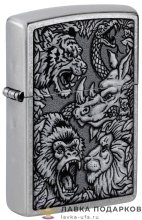Zippo / Зажигалка бензиновая Zippo 48567 «Джунгли» цв. хром полированный 