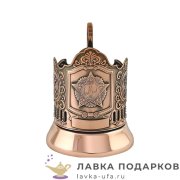 КМН / Подстаканник Кольчугино «Зимние виды спорта, Фигурное катание» со стаканом (хрусталь), никель 