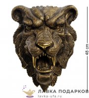 Скульптура настенная «Тигр - голова» 60 см. цвет БРОНЗА F_ 317_2 