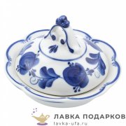 Гжель / Масленка «Одуванчик» 10 х 14 х 14 см авт. Федотов А.Н.  