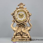 La Minor / Скульптурные часы «Слоны - неразлучники» 35 х 29 х 18 см. бронза 5225 