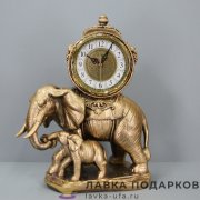 La Minor / Скульптурные часы «Слониха и слоненок» 39 х 31 х 16 см. цв. бронза 539-1 