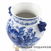 Гжель / Ваза декоративная «Лето» 12 х 11 х 11 см, авт. Хазова И.А. 