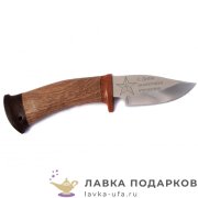 ТИ / Нож рыбацкий Златоуст «Малек 2» сталь 95х18 рукоять орех текстолит гравировка 