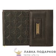 Макей / Зажим для денег «Соты» 12 х 08 см. цвет коричневый 098_08_03 