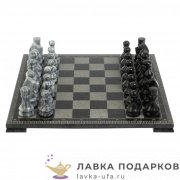 УК / Шахматы кабинетные «Греческий орнамент» 40х40 см серый мрамор в кейсе 126146 