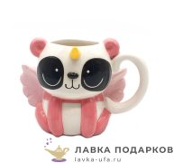 ПС / Кружка чайная «Панда» 300мл керамика розовый 7317 