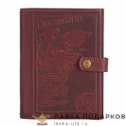 МК / Обложка для документов 3в1 Макей, натуральная кожа, «Антиполицай», коричневая (070-07-06 М) 