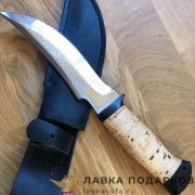 Златоуст / Нож охотничий «Русский 3», сталь 95 х 18, рукоять береста + текстолит, позолота 