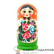 НП-М / Матрешка семеновская «Традиционная гуашь» 8 мест,  20 см. синий платок 