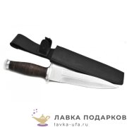 РО / Нож охотничий Златоуст «Кинжал», сталь 95х18, рукоять граб и латунь 