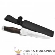 РО / Нож охотничий Златоуст «Кинжал», сталь 95х18, рукоять граб и латунь 