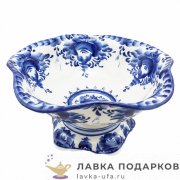Гжель / Ваза для фруктов «Юлия» 12 х 26 х 26 см. авт. Еремина Л.Г. 