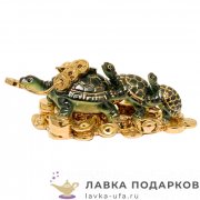 Delicate / Фигурка «Черепашки на деньгах - цепочка» 08 х 15 см.  060.47 