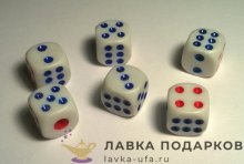 Кости игральные 12 мм. цвет черный, точки белые (1 шт.) 