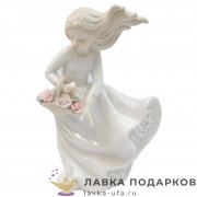 Seltmann / Фигурка «Девочка - цветочница» 15 х 10 см. с позолотой ХР_3047 