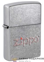 Zippo / Зажигалка 207 SN. «Змеиная кожа с лого Zippo» 56 х 36 х 12 мм. цвет хром 