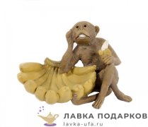 Фигурка года «Обезьянка с бананами» 11 х 17 см. (бежевый) EVE_50307 
