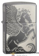 Zippo / Зажигалка 28802 «Вольный ветер» 56 х 36 х 12 мм. цвет черный глянец 