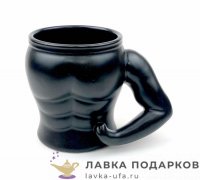Кружка чайная - дизайн «Качок» 330 мл. цв.черный 4591 