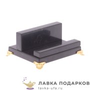 УК / Подставка под телефон из камня «Ложе» 10 х 09 х 05 см. змеевик графит 121.926 