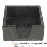 УК / Лоток для бумаг из камня «Кубарик» 11 х 11 х 06 см. змеевик цв. графит 3517 