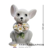 Pavone / Фигурка «Мышонок с букетом» 09 см. пастель. CMS_60.23  