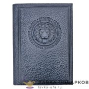 Макей / Ежедневник недатированный А5, обложка кожа «Король-лев» цв. синий 008-08-51 
