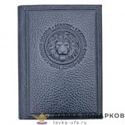 Макей / Ежедневник недатированный А5, обложка кожа «Король-лев» цв. синий 008-08-51 