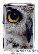 Zippo / Зажигалка 28650 «Сова» 36 х 12 х 56 мм. хром матовый  