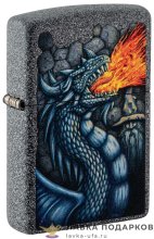 Zippo / Зажигалка 49776 «Огненный дракон» 56 х 36 х 12 мм. железный камень 