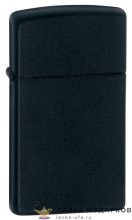 Zippo 1618 / Зажигалка Zippo Slim узкая с черным матовым покрытием 