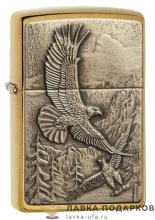 Zippo / Зажигалка 20854 «Орлы» 56 х 36 х 12 мм. латунь матовый 