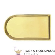 КМ / Поднос для самовара гладкий 23 х 40 см, цвет латунь 