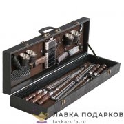 КР / Набор для пикника на 4 персоны (17 предметов) кейс 80 х 10 х 22 см. велюр коричневый (7) 