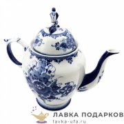 Гжель / Чайник «Лиза» 25 х 18 х 27 см. v-1800 мл, авт.Рыженок А.В.  