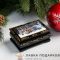 УК-К / Шкатулка из камня «Ларец с каменной росписью» 12х8х9см змеевик 1042