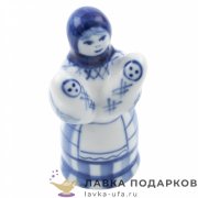 Гжель / Статуэтка «Близнецы» 08 х 04 х 03 см. 