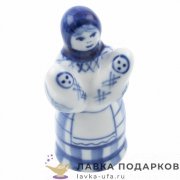 Гжель / Статуэтка «Близнецы» 08 х 04 х 03 см. 