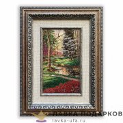 Картина в багете «Цветущий лес» 40 х 30 см. черный 0029_ВКБ-Брон 