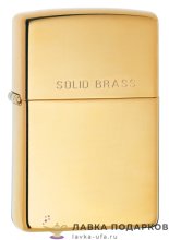 Zippo / Зажигалка 254 «Надежный» 56 х 36 х 12 мм. цвет латунь полиш 