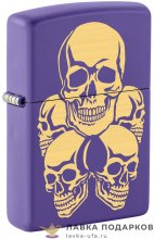 Zippo / Зажигалка бензиновая  Zippo 48783 «Черепа» цв. фиолетовый 