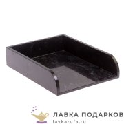 УК / Лоток для бумаг из камня «Большой» А4. змеевик цв. графит 1081 
