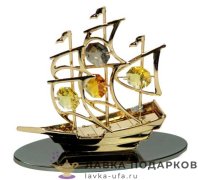 Юнион / Фигурка «Корабль» зол. 09 х 08 х 03 см. цв. кристалл AR_3451.1 