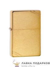 Zippo 240 / Зажигалка Zippo Винтажная 1937 года с покрытием матовая латунь, Насечки 