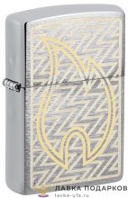 Zippo / Зажигалка 48789 «Пламя Z» 56 х 36 х 12 мм. хром матовый 