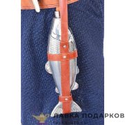 Фляга стилизованная «Рыба» 530 мл. цв. хром глянец 8088 