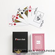 Карты игральные «Poker Club» Джамбо индекс, 54 л. (пластик) рубашка красная  
