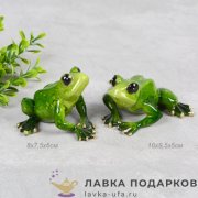 YX-П / Статуэтка «Лягушка» миниатюрная сочно-зеленая черные глаза ассорти 5см YX-9033 