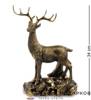 Скульптура «Косуля на камне» 34 см. БРОНЗА F_880_2 